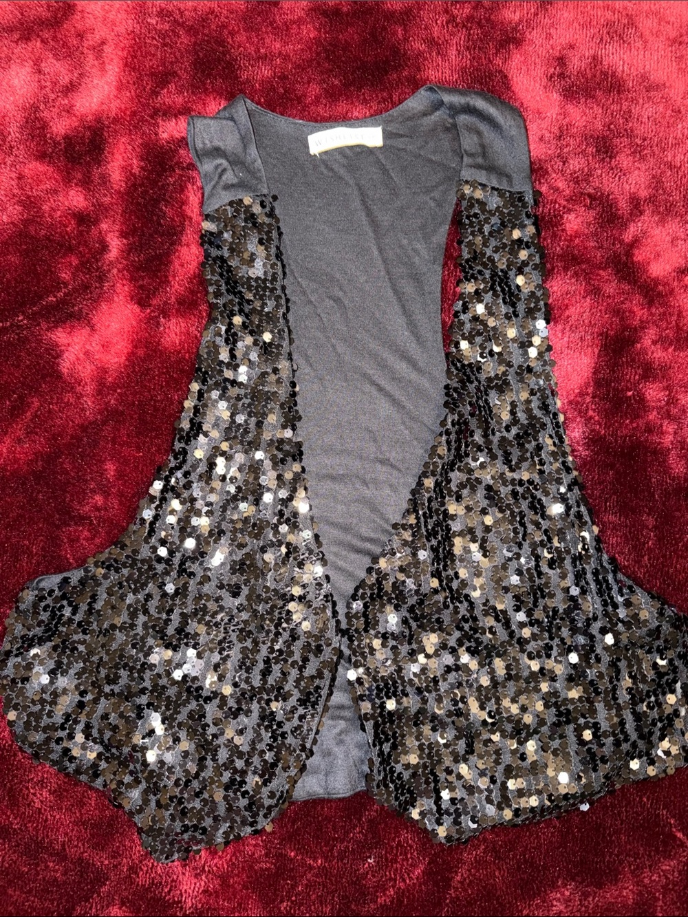 Wishlist Black Sequin vest